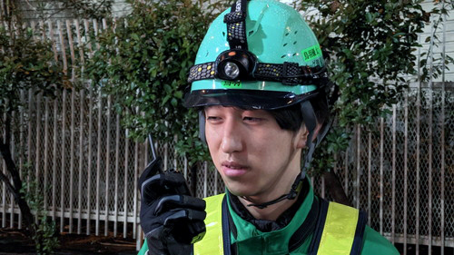 ビッグ測量設計株式会社鳥羽 優太さん作業中の写真